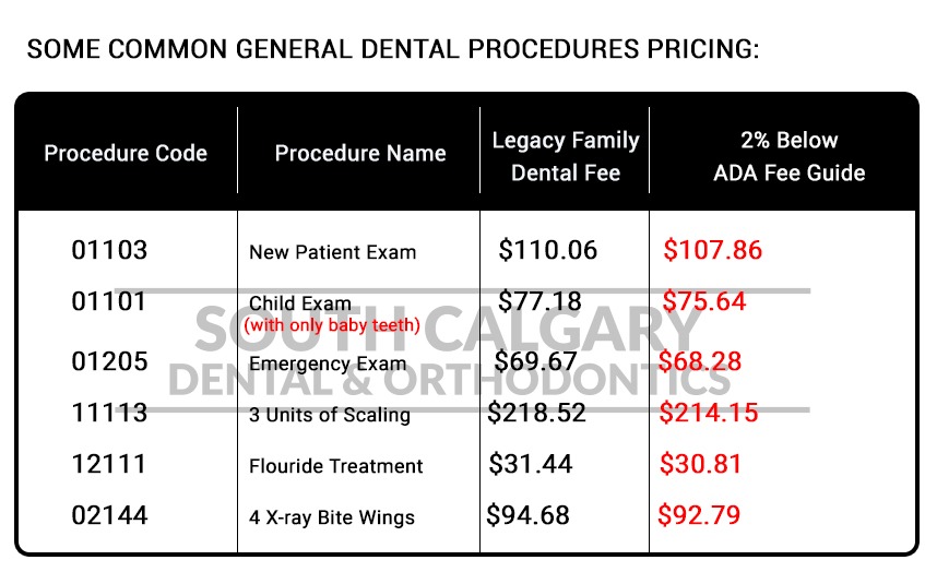 dental-fees-south-calgary-dental-and-orthodontics-se-calgary Our Dental Fees | South Calgary Dental & Orthodontics | General and Family Dentist and Orthodontist | SE Calgary